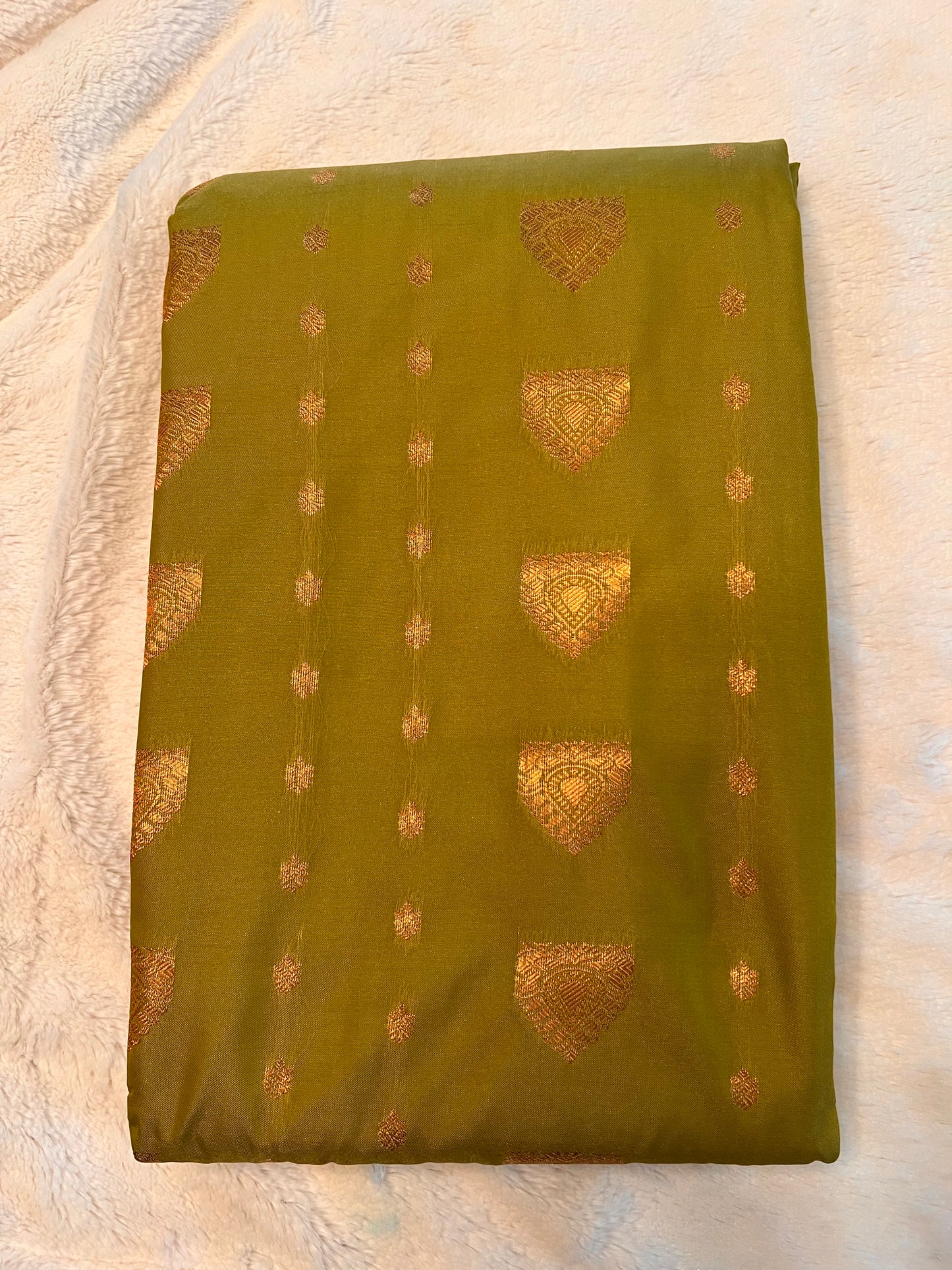 Green and blue soft mixed silk saree